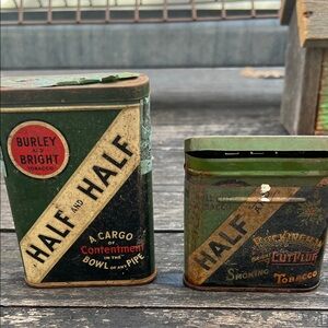 Vintage Half and Half Tobacco Tins
From the 40s or 50s